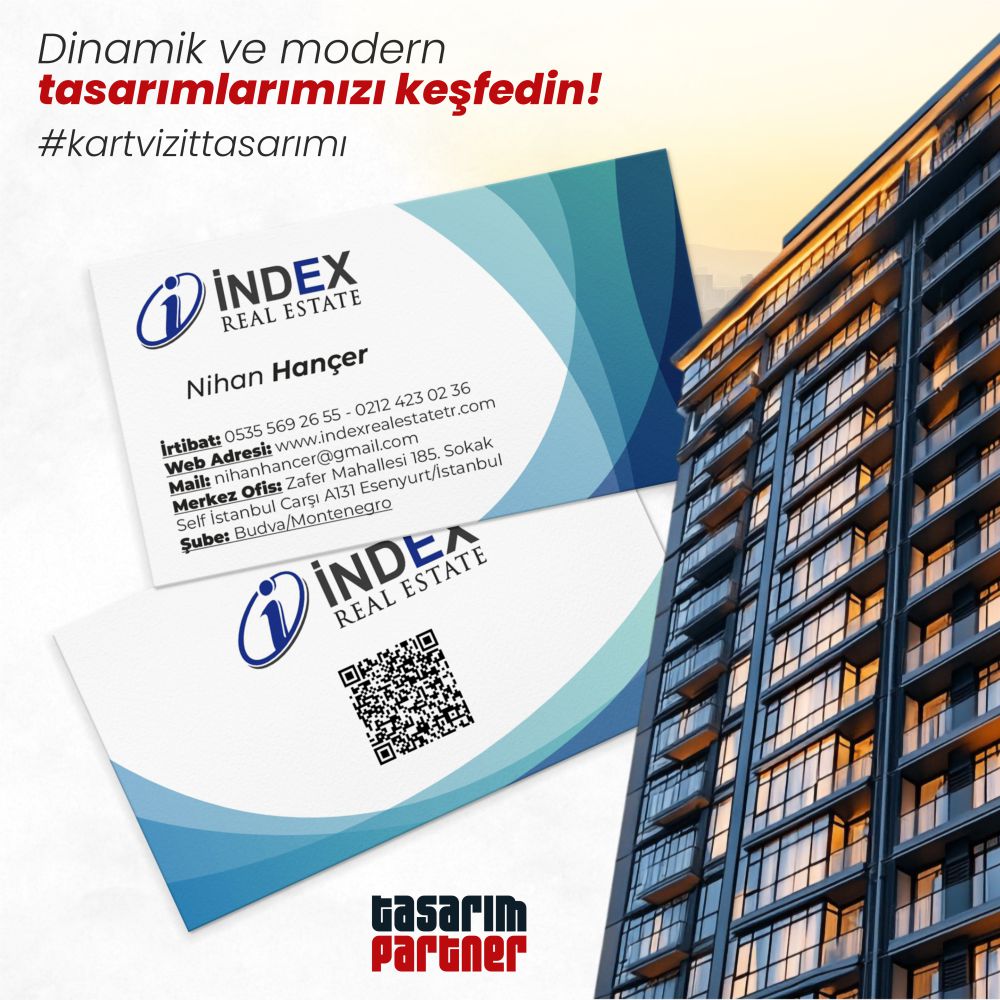 Index Gayrimenkul Kartvizit Tasarım ve Baskısı