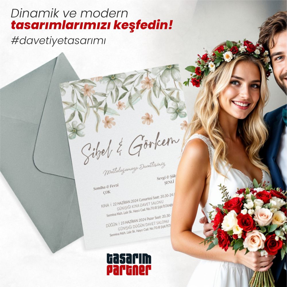 Özel Gün Sarmaşık Davetiye Tasarımı