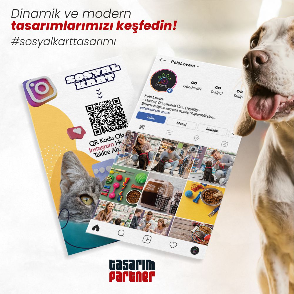 Petshop Sosyal Kart Tasarım ve Baskısı